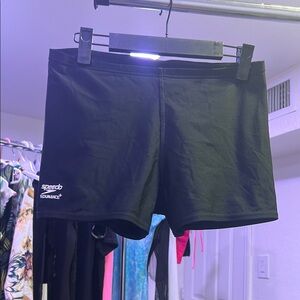 Speedo Black Athletic Shorts Sleek Form-Fitting Design